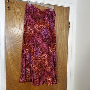 Multi Paisley Skirt with Flirty Flare Hem